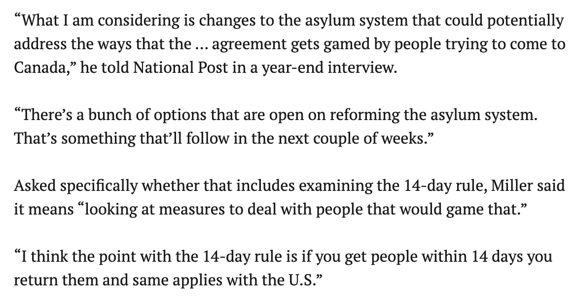 米勒发话：难民申请系统被滥用！将推全新PR通道